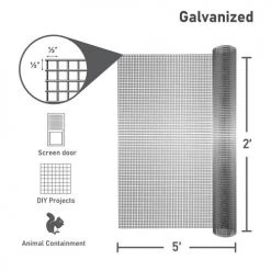 Yardworks 1/2" X 2' X 5' Galvanized Hardware Cloth 11 Yardworks 1/2" X 2' X 5' Galvanized Hardware Cloth -Outdoor Haven 17131511copy