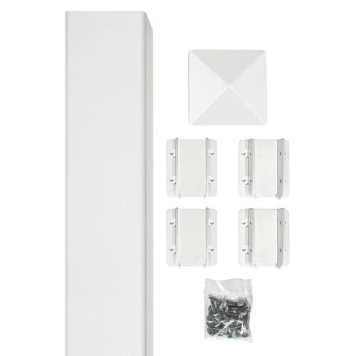 Yardworks® 4" X 4" X 8' White Vinyl Fence Fence Post Kit 1 Yardworks® 4" X 4" X 8' White Vinyl Fence Fence Post Kit