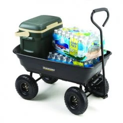 Yardworks® Poly Utility Dump Cart - 600 Lb. -Outdoor Haven 2640014rightprop7