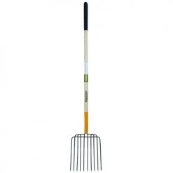 Yardworks® 48" Wood Handle 10-Tine Bedding Mulch Fork