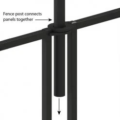 Yardworks 30 X 36 Teton Steel Fence Panel -Outdoor Haven 854304S 1711236featureC