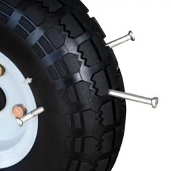 Yardworks® 85 Lb. Capacity Tow Behind Broadcast Spreader 6 Yardworks® 85 Lb. Capacity Tow Behind Broadcast Spreader -Outdoor Haven SKU 2641223 NoFlatWheel